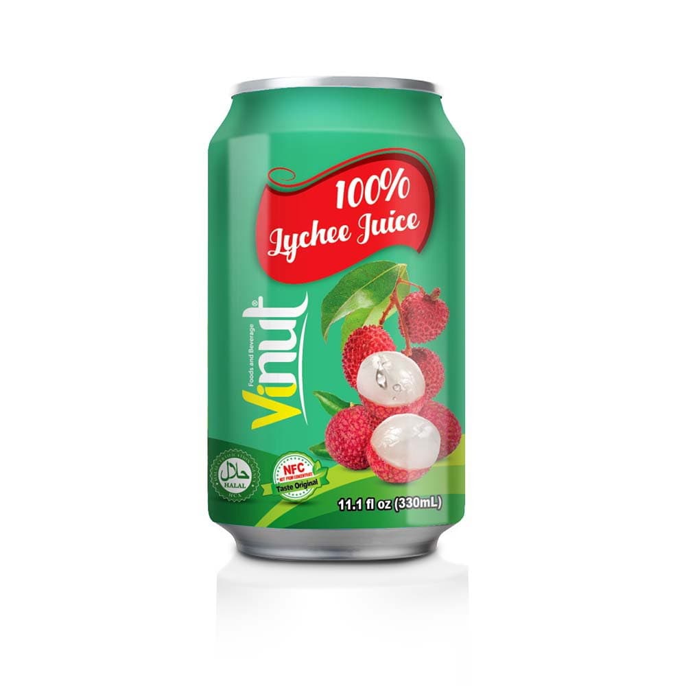 VINUT Suco 100% Lichia, Lata 11.1 fl oz (330 mL)