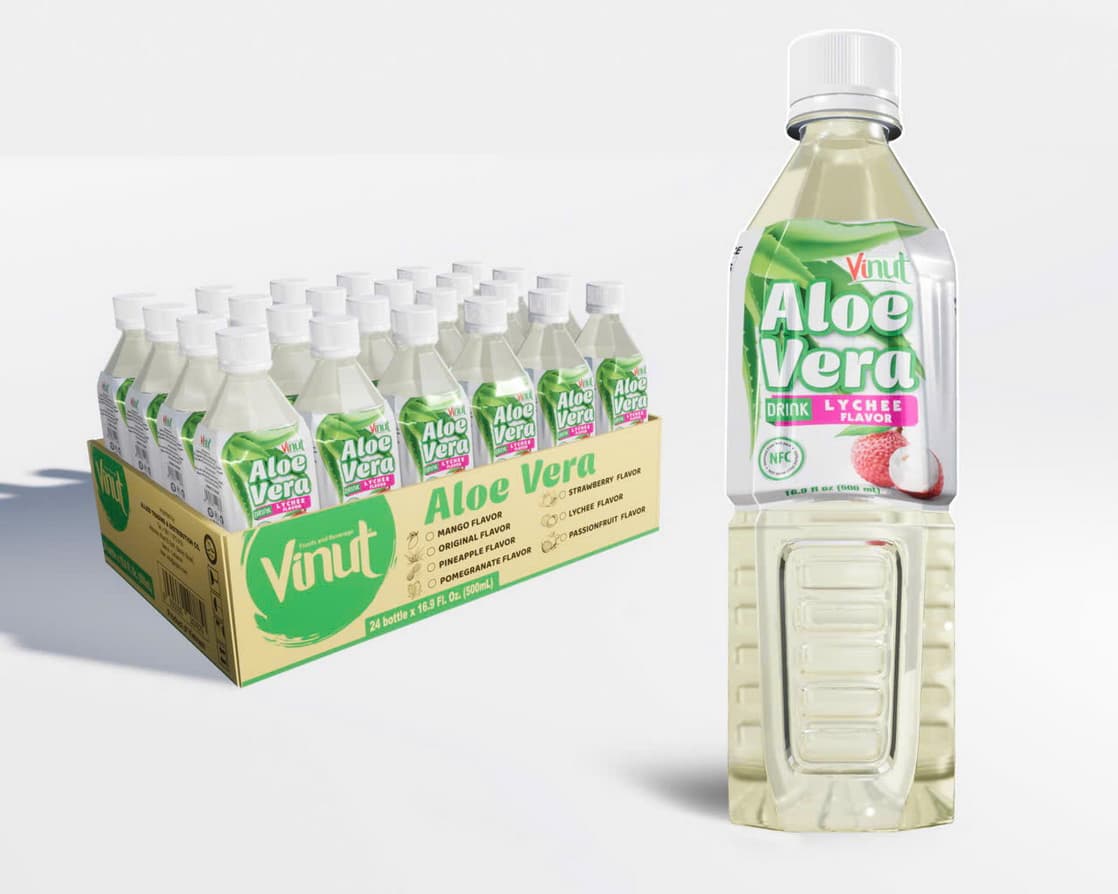 VINUT Bebida de Aloe Vera Sabor Lichia 500ml