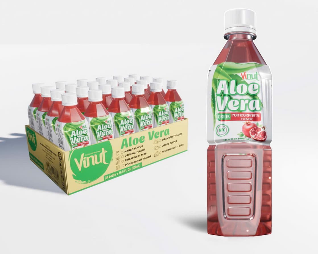 VINUT Bebida de Aloe Vera sabor Romã 500ml