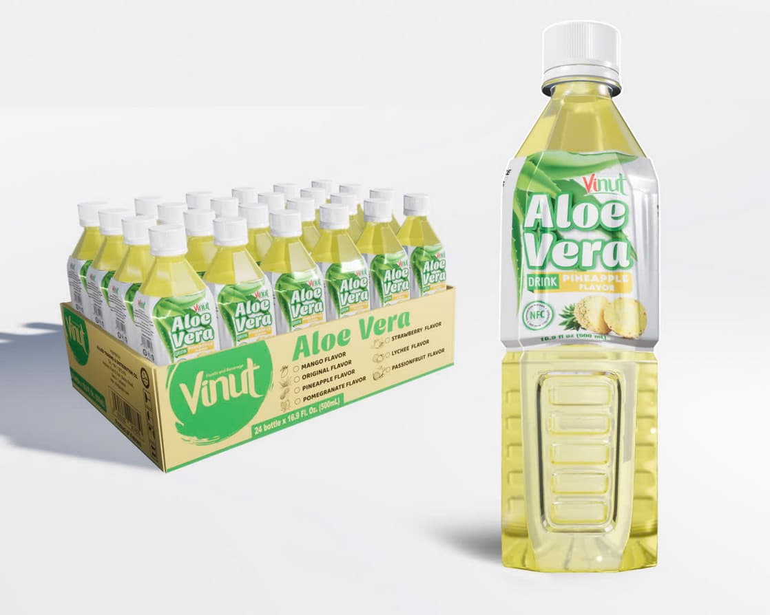 VINUT Bebida de Aloe Vera sabor Abacaxi 500ml