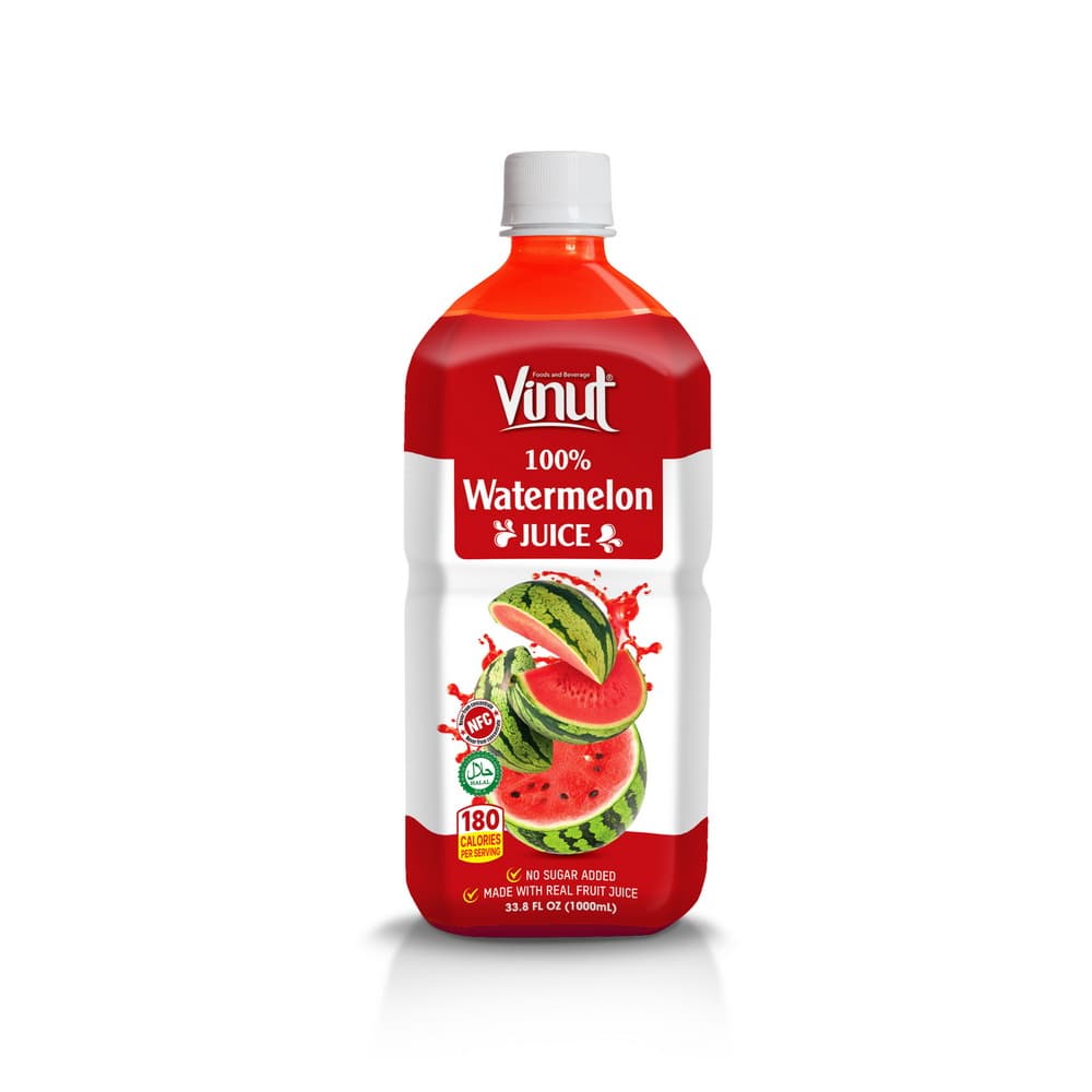 VINUT 100% Watermelon Juice, No Added Sugar, 33.8 fl oz (1,000 mL) PET Bottle
