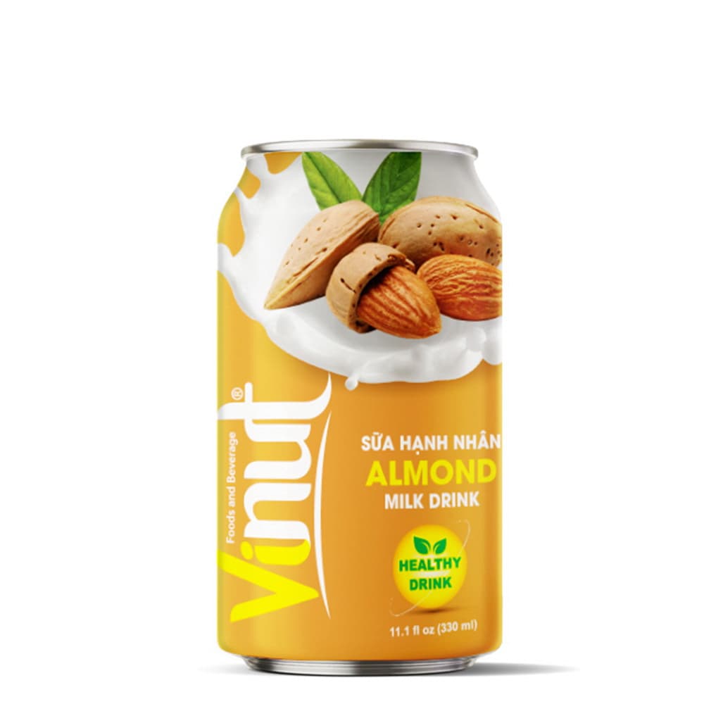 VINUT Bebida de Leite de Amêndoa, Bebida Saudável, Lata, 330 mL (11.1 fl oz)