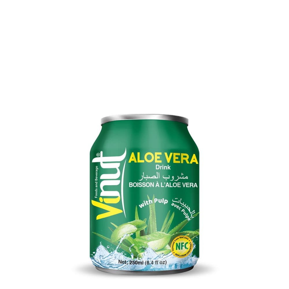 Vinut Aloe Vera Drink with Pulp, NFC, Can, 8.45 fl oz 250 mL
