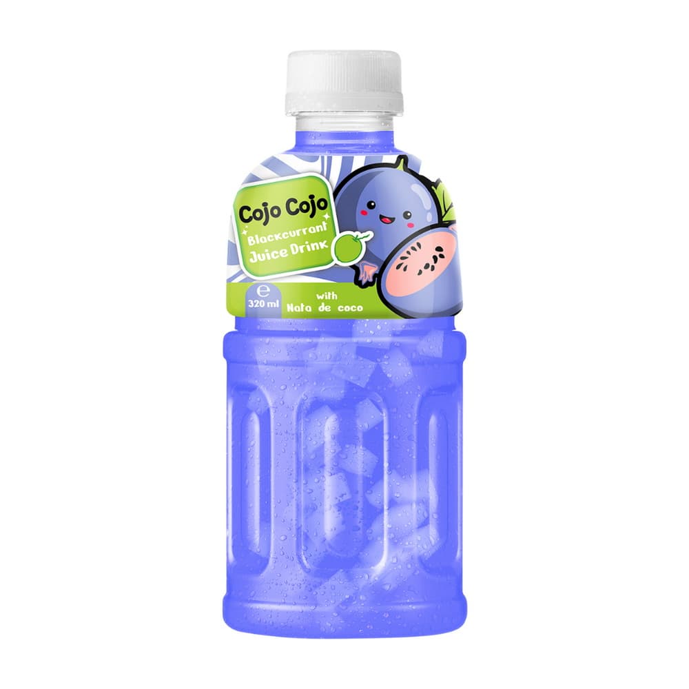 VINUT Bebida de Suco de Groselha Negra com Nata de Coco, Garrafa PET 320 mL