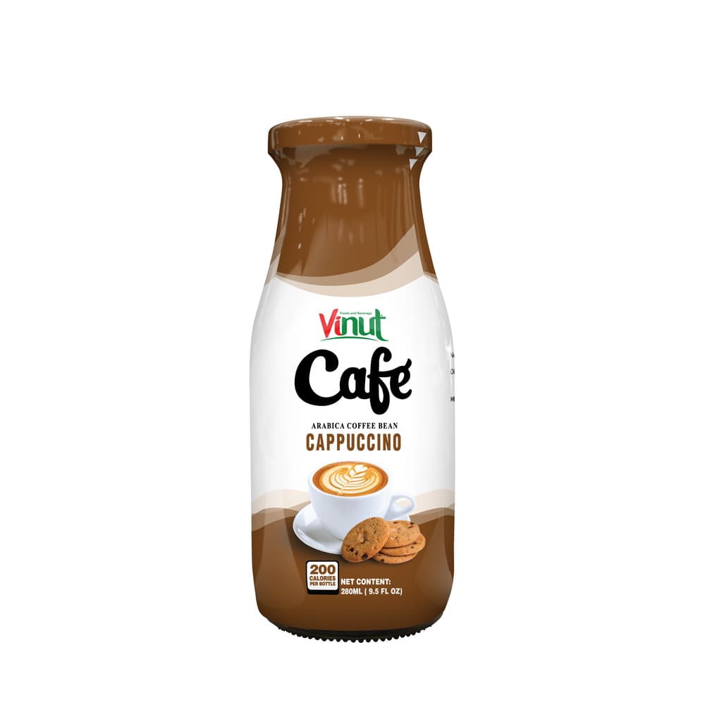 VINUT Café Cappuccino, Grãos de Café Arábica, Garrafa, 9.5 fl oz 280 mL