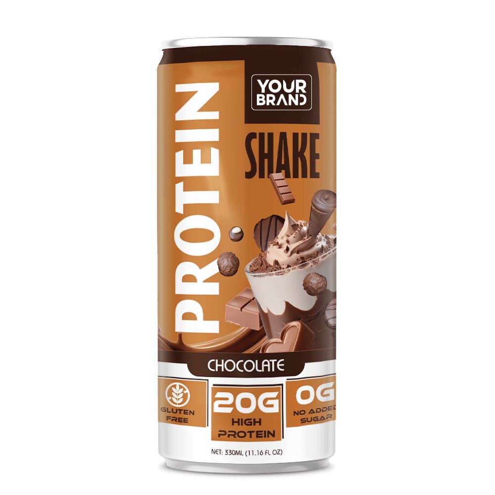Vinut Chocolate Protein Shake, Gluten Free, 20g High Protein, 0g No Added Sugar, Slim Can, 11.16 fl oz (330 mL)