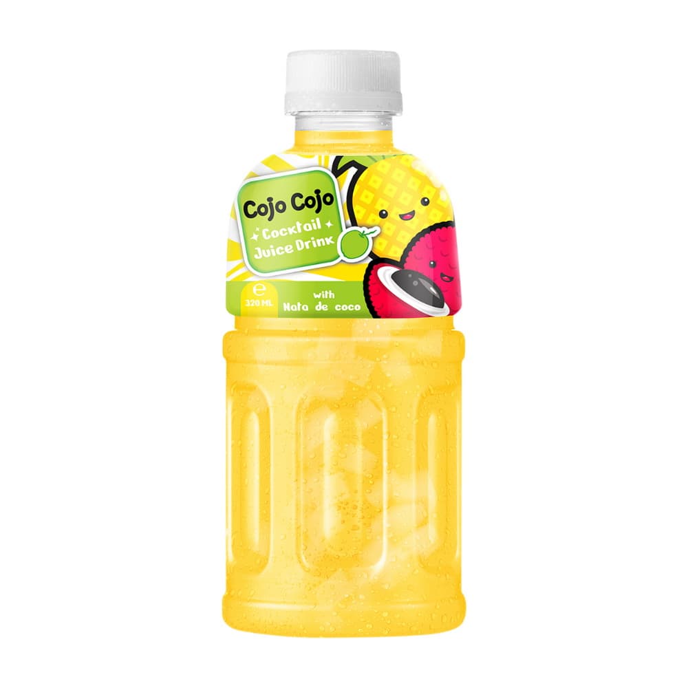 VINUT Bebida de Suco Sabor Coquetel de Frutas com Nata de Coco, Garrafa PET 320 mL