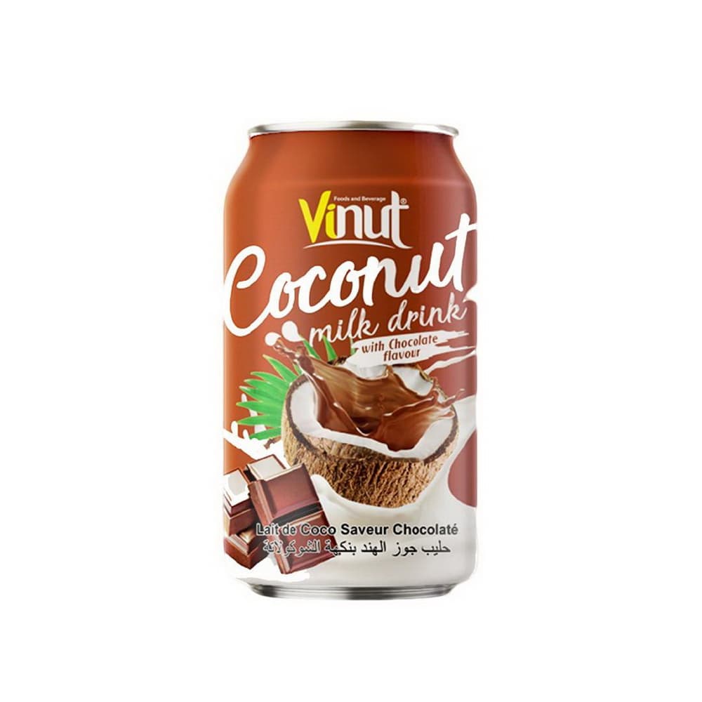 VINUT Bebida de Leite de Coco Sabor Chocolate, Lata 330 mL