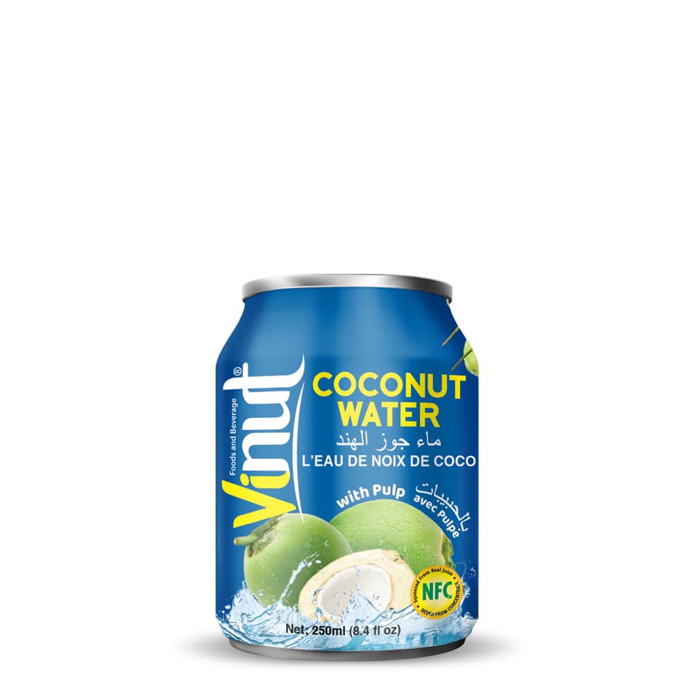 VINUT Água de Coco com Pedaços NFC, Lata 8.45 fl oz 250 mL