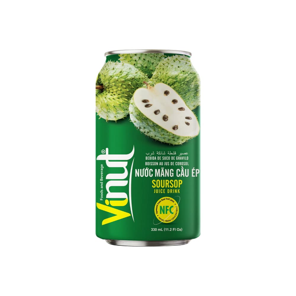 VINUT Soursop Juice Drink, 11.1 fl oz (330 mL) Can